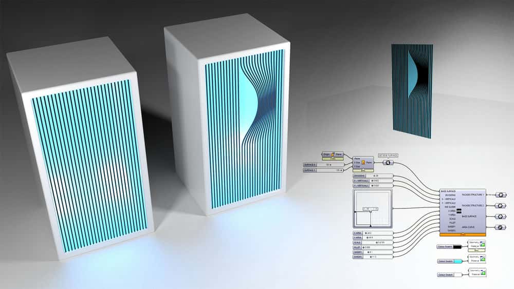 آموزش معماری پارامتریک و طراحی سه بعدی راینو سه بعدی و ملخ نما