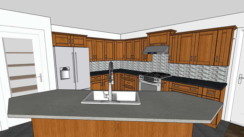 آموزش SketchUp Pro: طراحی آشپزخانه 