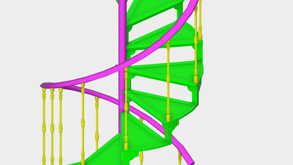 آموزش مدل سازی یک پله با اتوکد 
