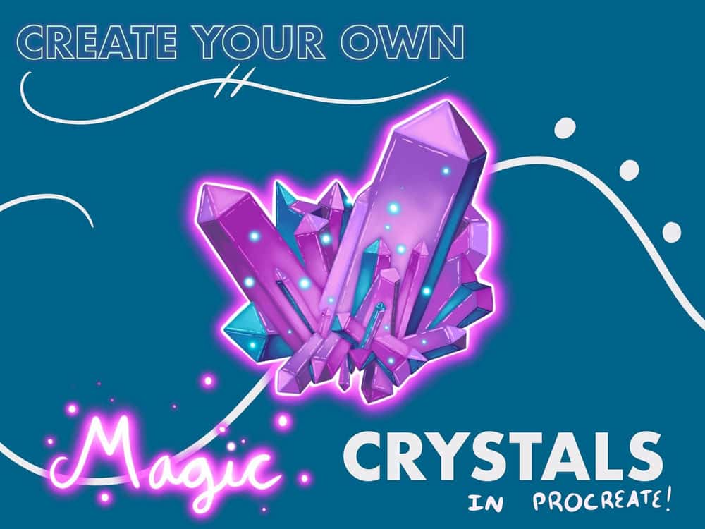 آموزش نحوه رنگ آمیزی کریستال های جادویی در Procreate!