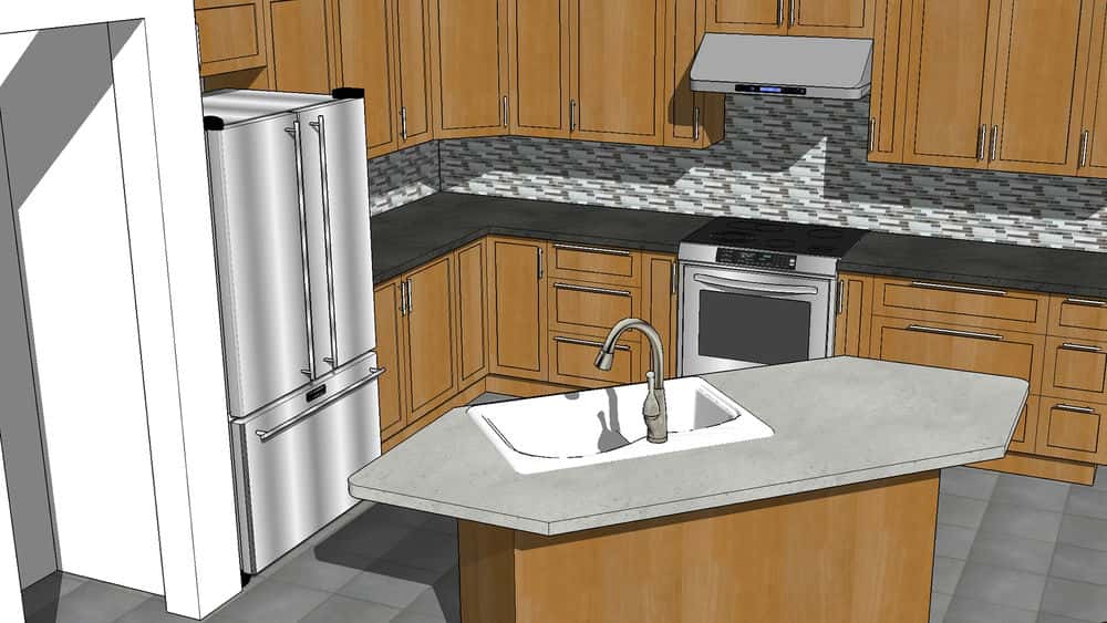 آموزش SketchUp: طراحی آشپزخانه 