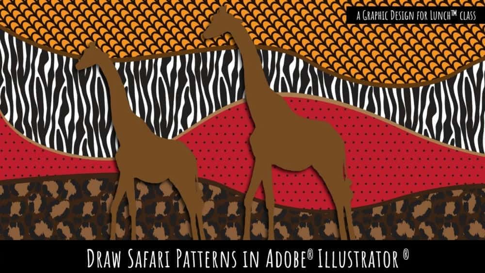 آموزش طراحی الگوهای سافاری در Adobe Illustrator - طراحی گرافیکی برای کلاس ناهار