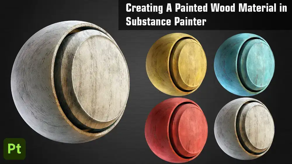 آموزش ایجاد یک متریال چوب نقاشی شده در مواد نقاش