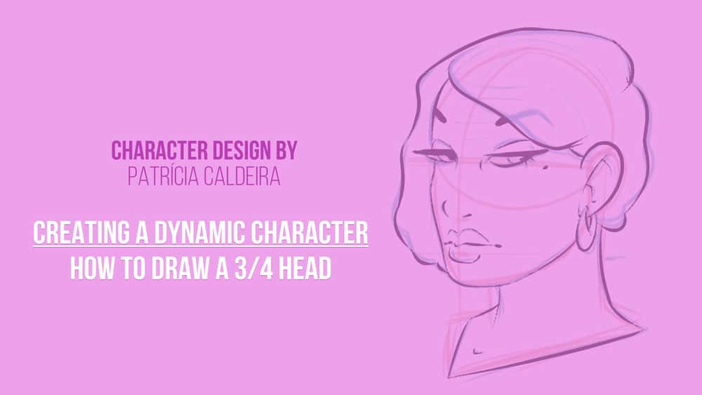 آموزش ایجاد یک شخصیت پویا: طراحی یک سر در نمای 3/4 - طراحی چهره