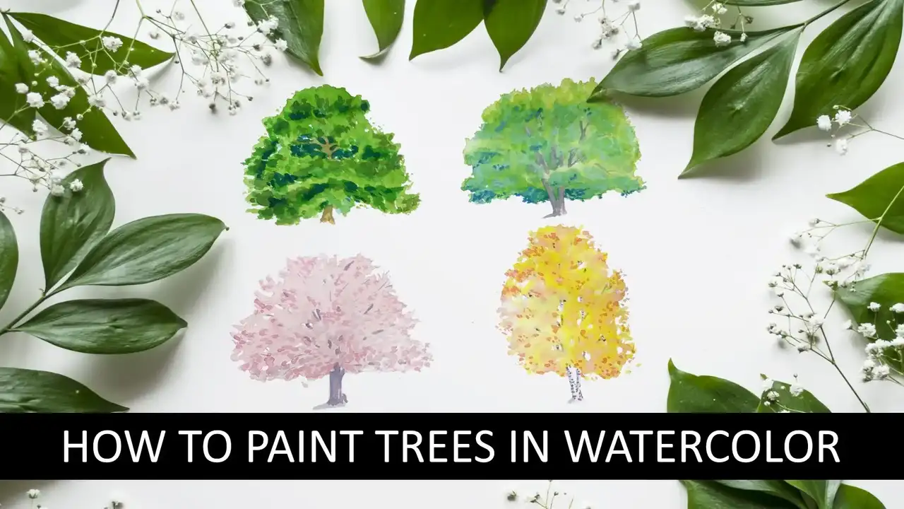 آموزش نحوه رنگ آمیزی درختان در آبرنگ: مقدمه ای بر ترکیب رنگ و نقاشی برای مبتدیان