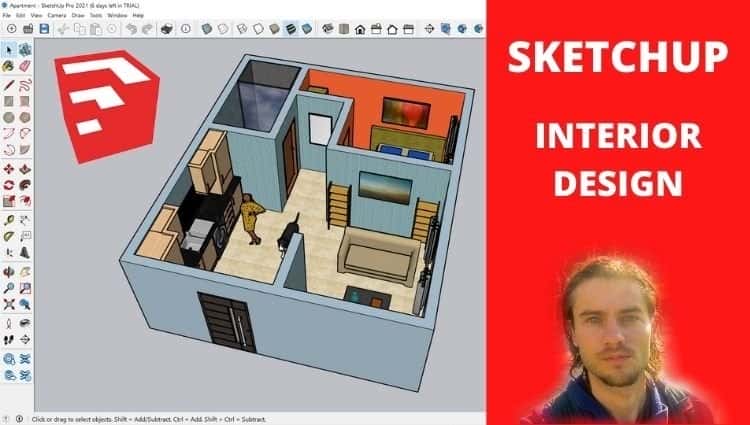 آموزش اسکچاپ برای طراحی داخلی رندر سه بعدی