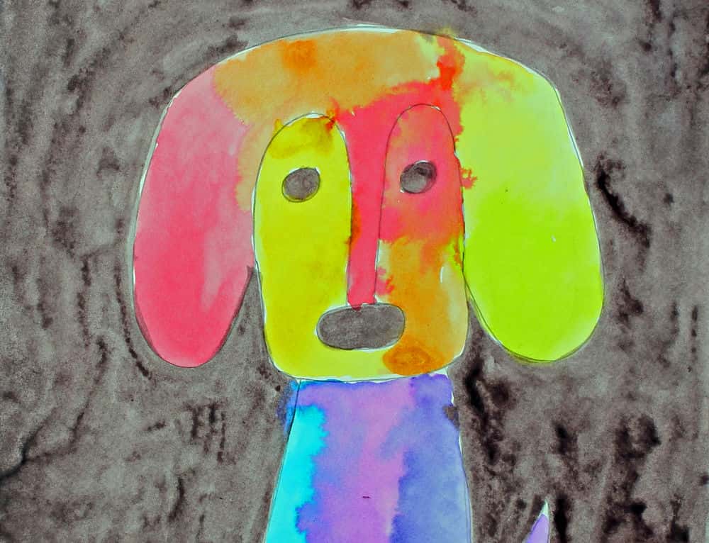 آموزش هنر برای بچه ها: یاد بگیرید چگونه یک سگ توله سگ زیبا را بکشید و با آبرنگ نقاشی کنید