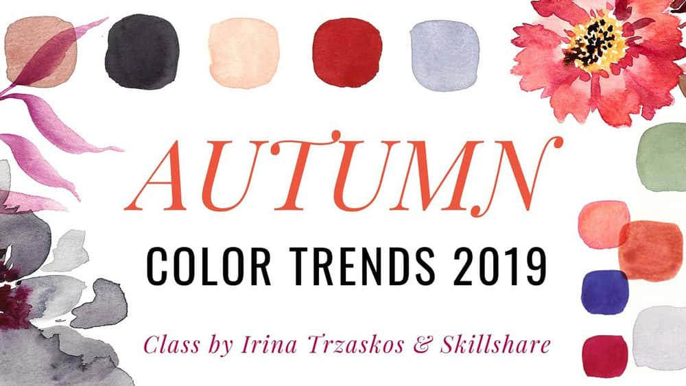 ترندهای رنگی پاییز 2019 - آموزش ترکیب رنگ های زیبا در آبرنگ