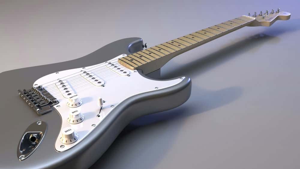آموزش مدل سازی یک گیتار الکتریک تفصیلی در مایا 