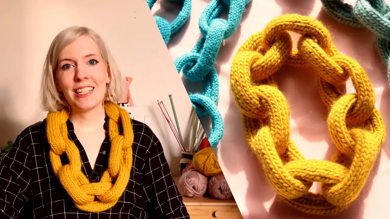 آموزش بافتنی برای سرگرمی: روسری زنجیره ای برای مبتدیان