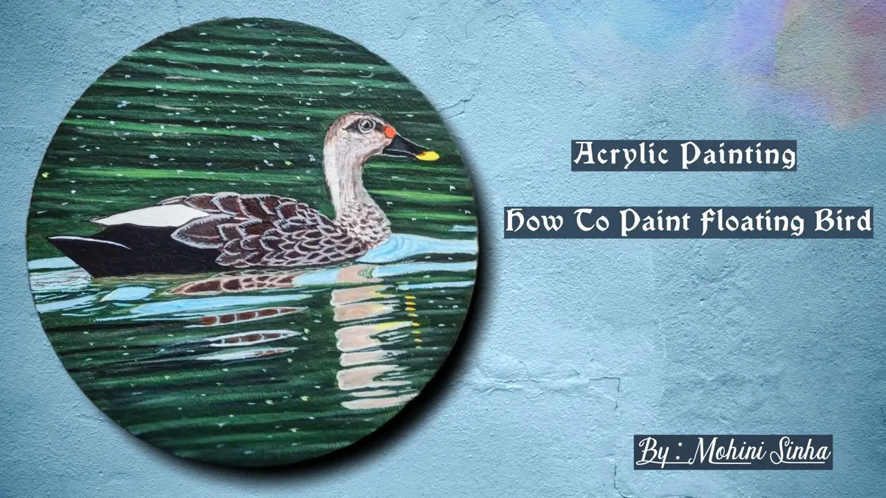 آموزش نقاشی اکریلیک: نحوه رنگ آمیزی پرنده شناور