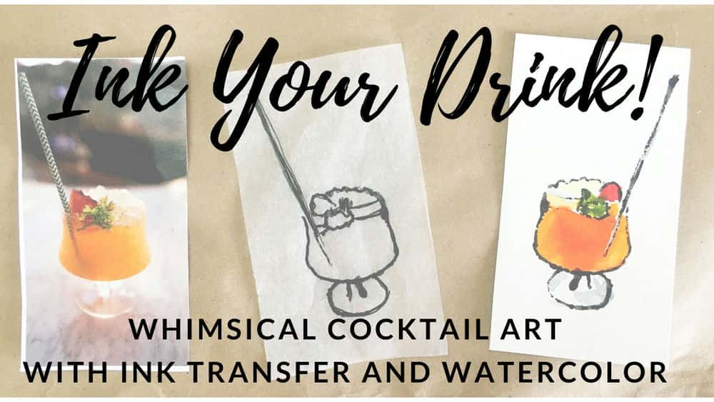 آموزش نوشیدنی خود را جوهر کنید: هنر کوکتل عجیب و غریب با انتقال جوهر و آبرنگ