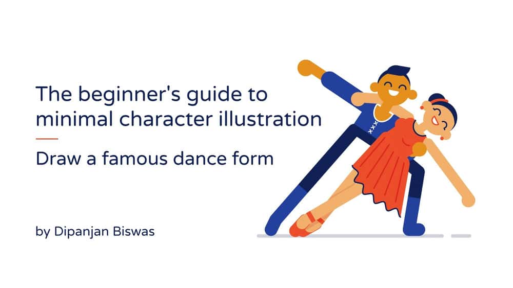 آموزش راهنمای مبتدیان برای تصویرسازی مینیمال شخصیت - یک فرم رقص معروف را بکشید