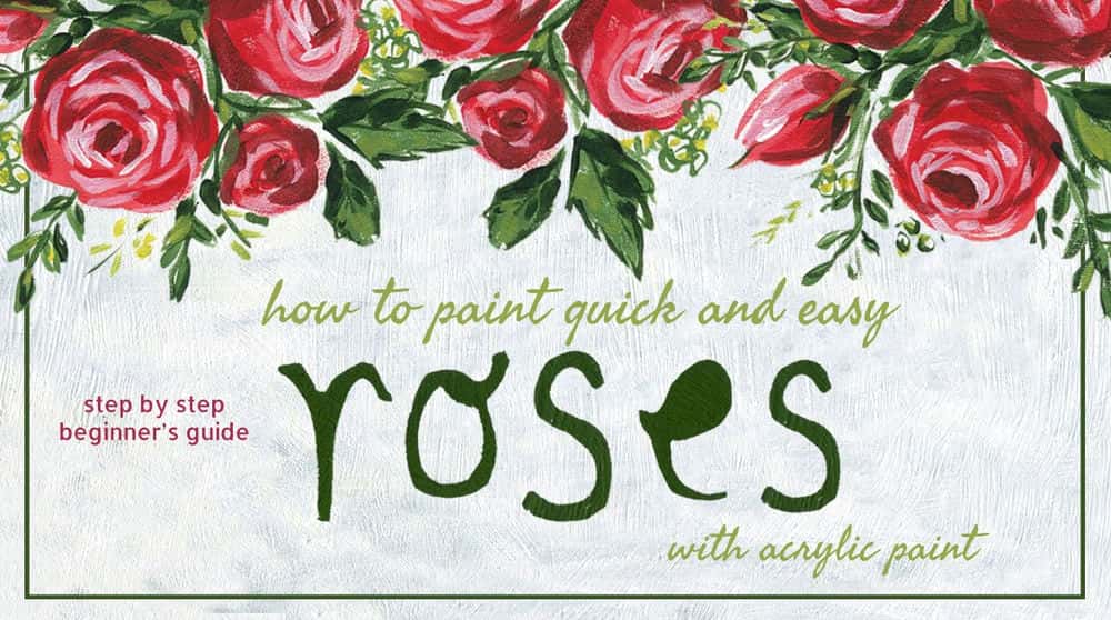 آموزش نحوه رنگ آمیزی سریع و آسان گل رز با رنگ اکریلیک - راهنمای مبتدیان