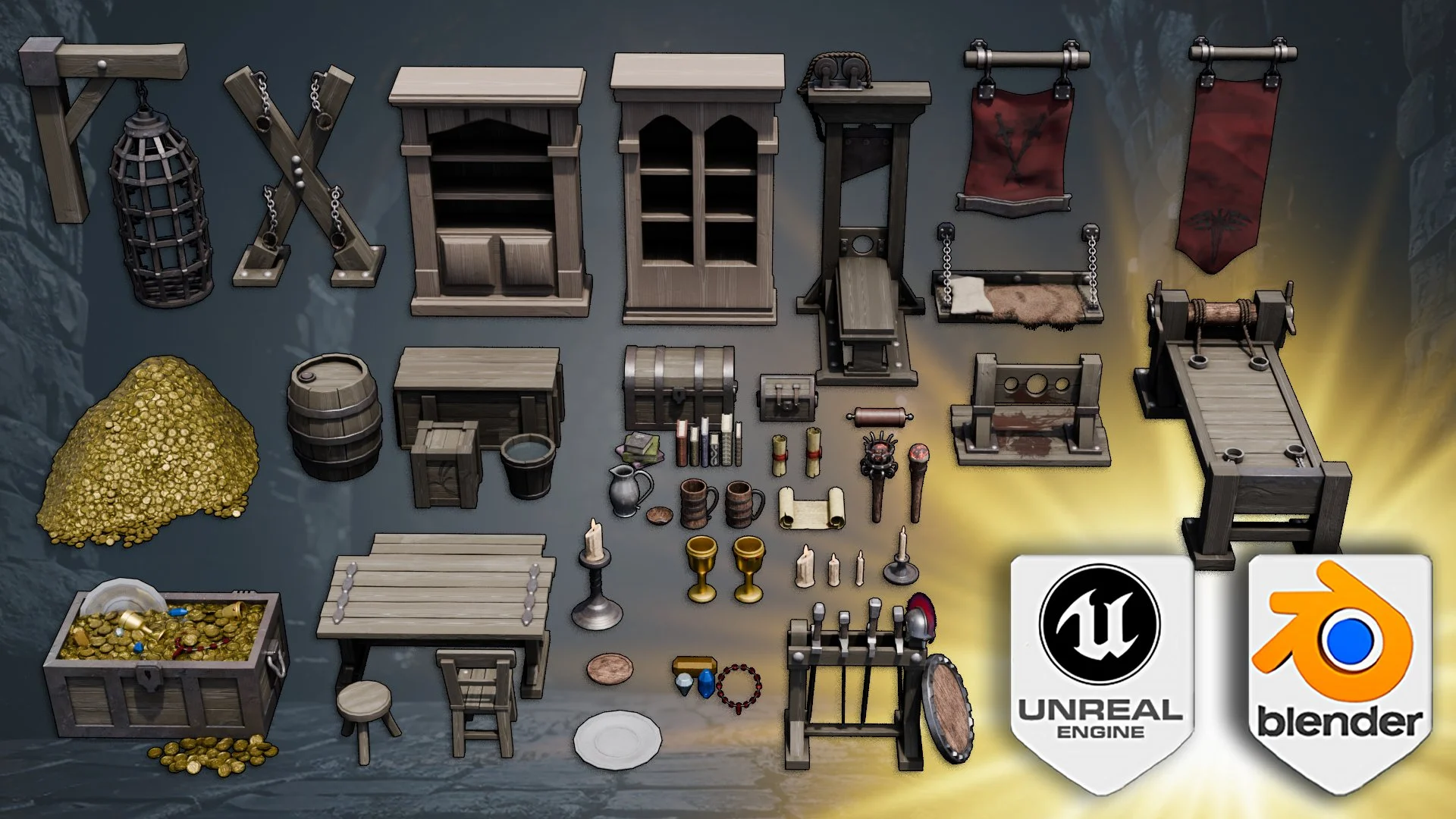 آموزش Blender to Unreal Engine بسته‌های Prop Dungeon را ایجاد کنید