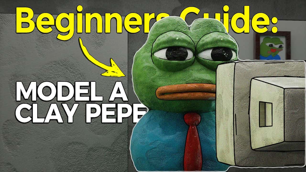 آموزش معرفی در Blender 2024: Create Dope 3D Clay Illustration of Pepe