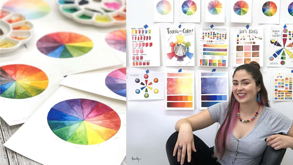 آموزش درک تئوری رنگ: با آبرنگ، گواش، مداد رنگی و روغن