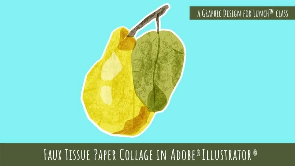 آموزش کلاژ کاغذ بافت مصنوعی در Adobe Illustrator - طراحی گرافیکی برای کلاس ناهار