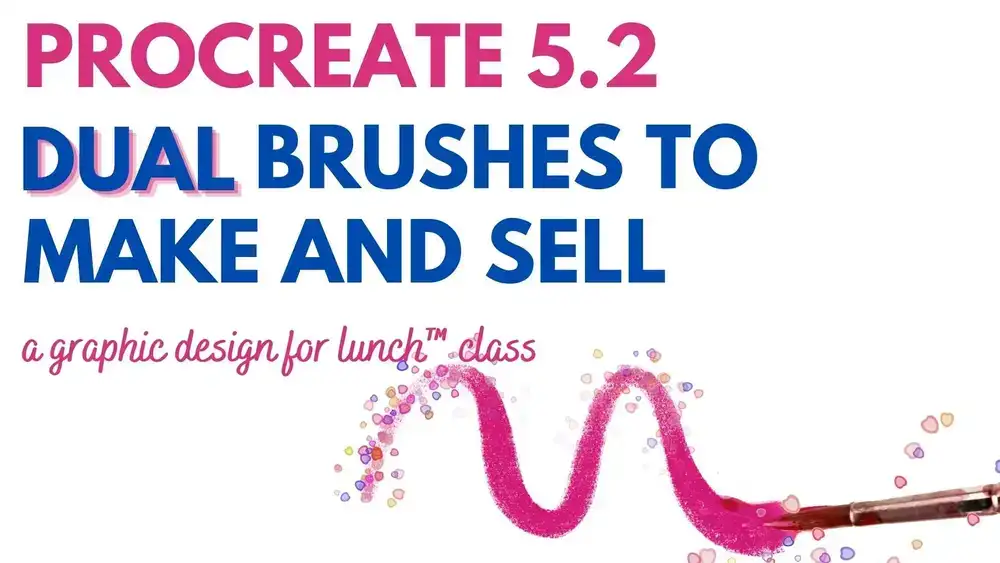 آموزش دو برس در Procreate 5 - ساخت و فروش - دو برس در یک - طراحی گرافیکی برای کلاس ناهار