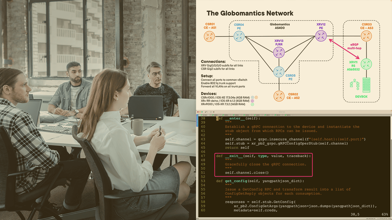 آموزش خودکارسازی امنیت مسیریابی BGP با gRPC، gNMI و YDK