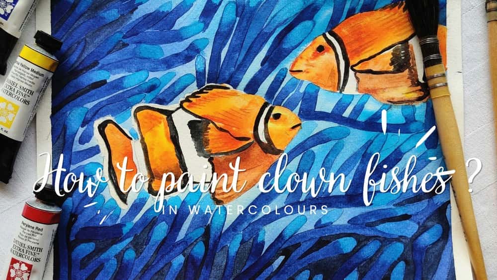 آموزش نحوه کشیدن و نقاشی ماهی دلقک