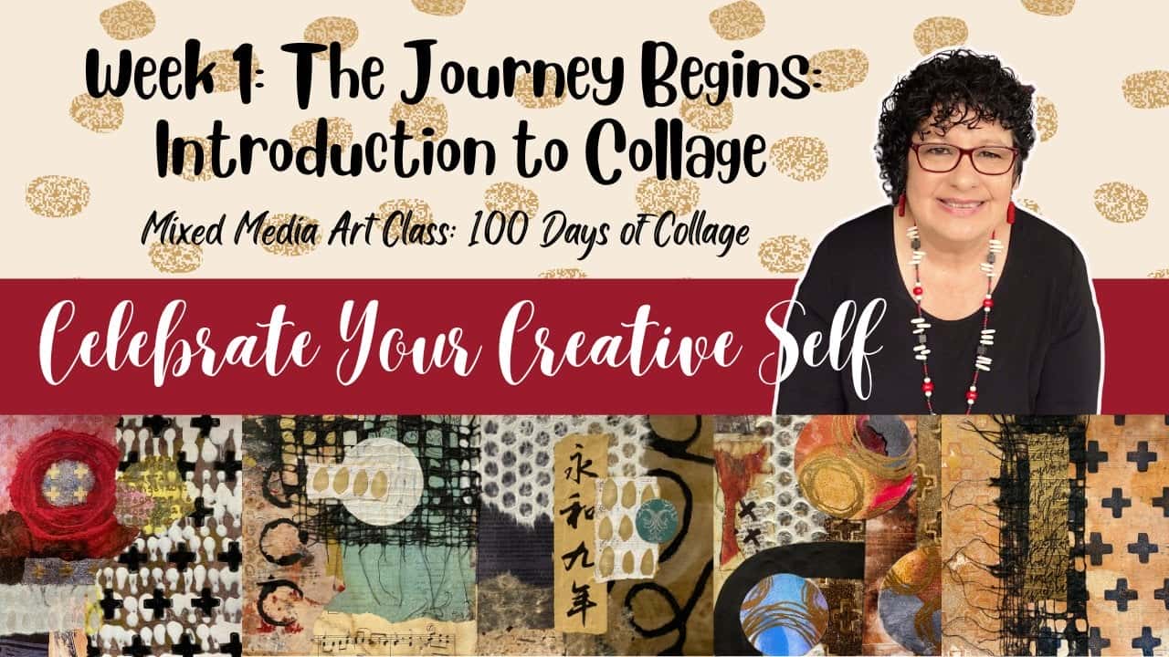 آموزش خود خلاق خود را جشن بگیرید - کلاس هنر ترکیبی: 100 روز کلاژ - هفته: 1