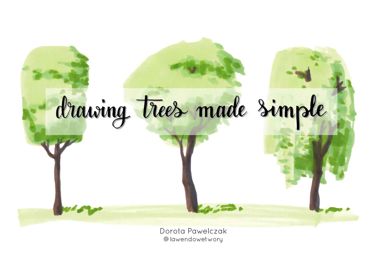 آموزش طراحی درختان ساده - با نشانگرهای الکل