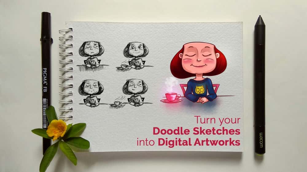 آموزش طرح‌های Doodle خود را به آثار هنری دیجیتال تبدیل کنید