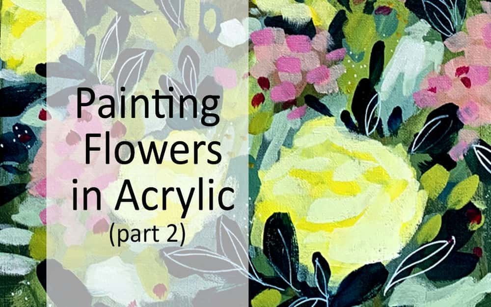 آموزش نقاشی گل های شل با اکریلیک (قسمت دوم)