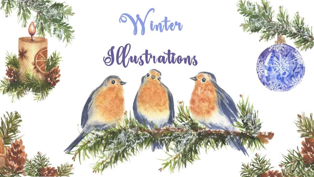 آموزش تصاویر زمستانی در آبرنگ: 3 پروژه سرگرم کننده برای کارت های کریسمس