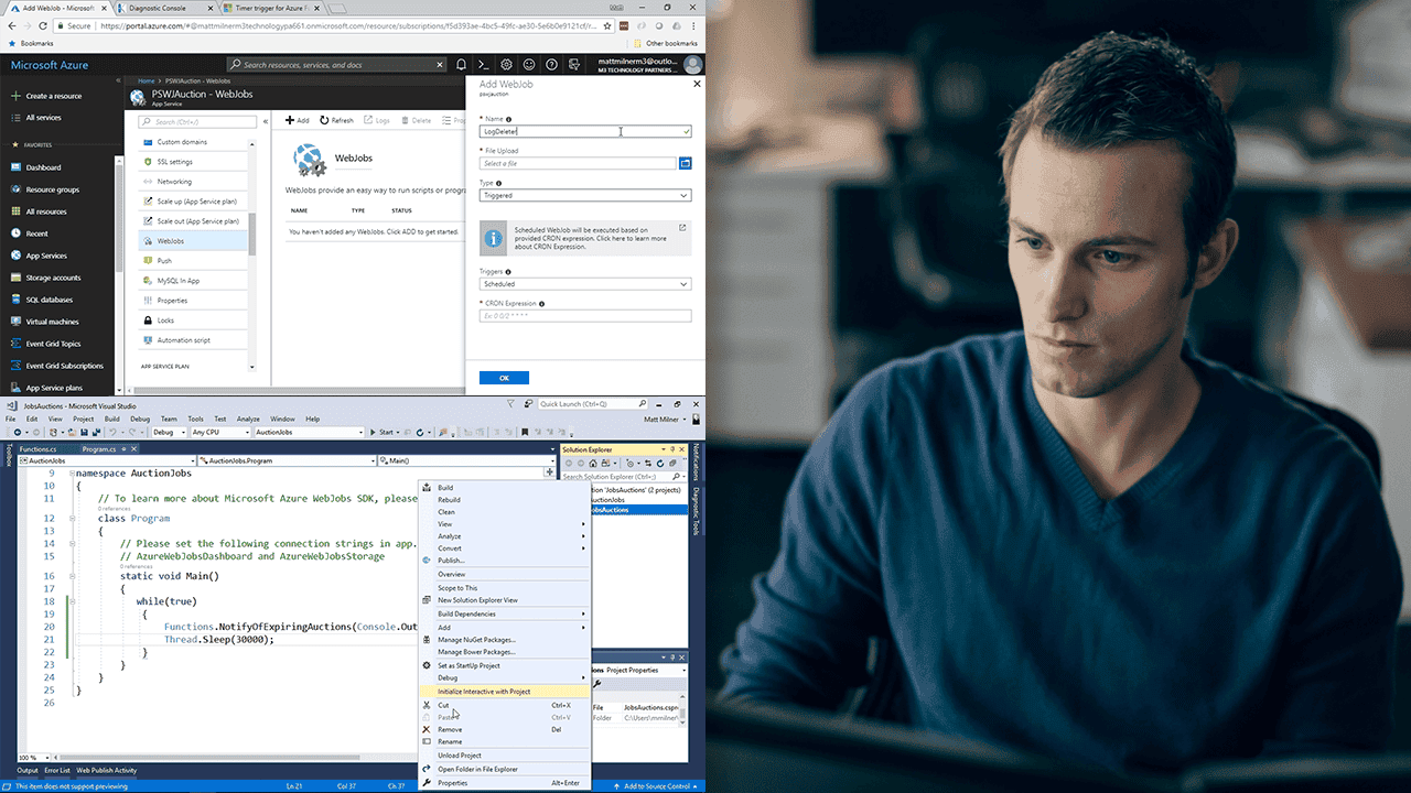 آموزش توسعه دهنده Microsoft Azure: Web Jobs