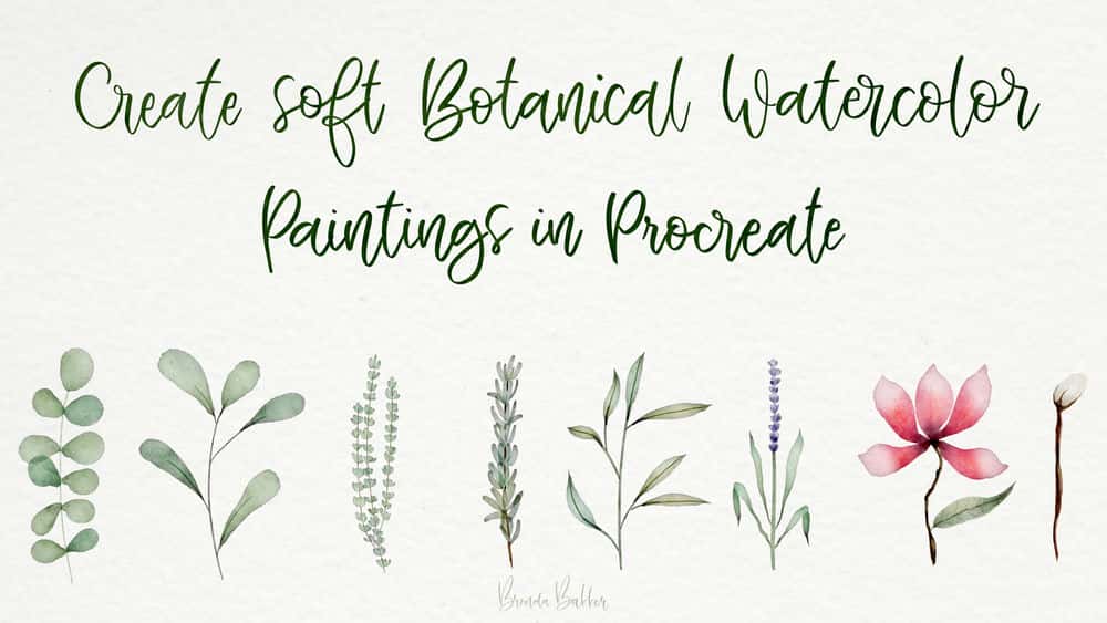 آموزش نقاشی های آبرنگ نرم گیاه شناسی را در Procreate ایجاد کنید