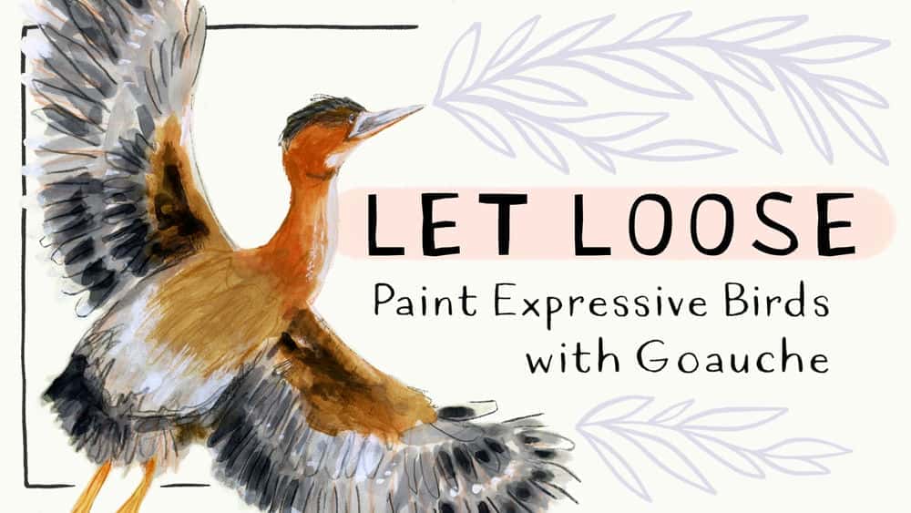 آموزش رها کن: پرندگان رسا را ​​به رنگ گواش نقاشی کن