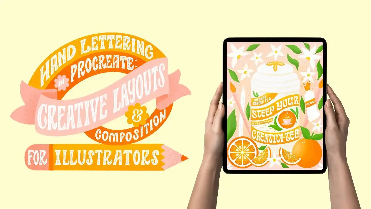آموزش حروف دستی در Procreate: چیدمان و ترکیب بندی خلاقانه برای تصویرگران