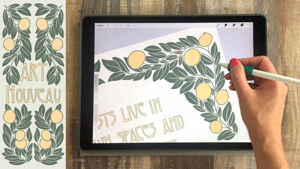 آموزش Art Nouveau Illustrations در iPad شما در Procreate
