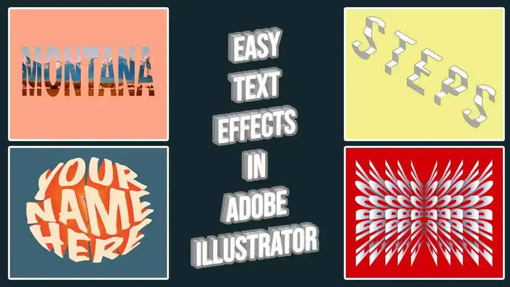 آموزش چهار افکت متنی آسان در Adobe Illustrator
