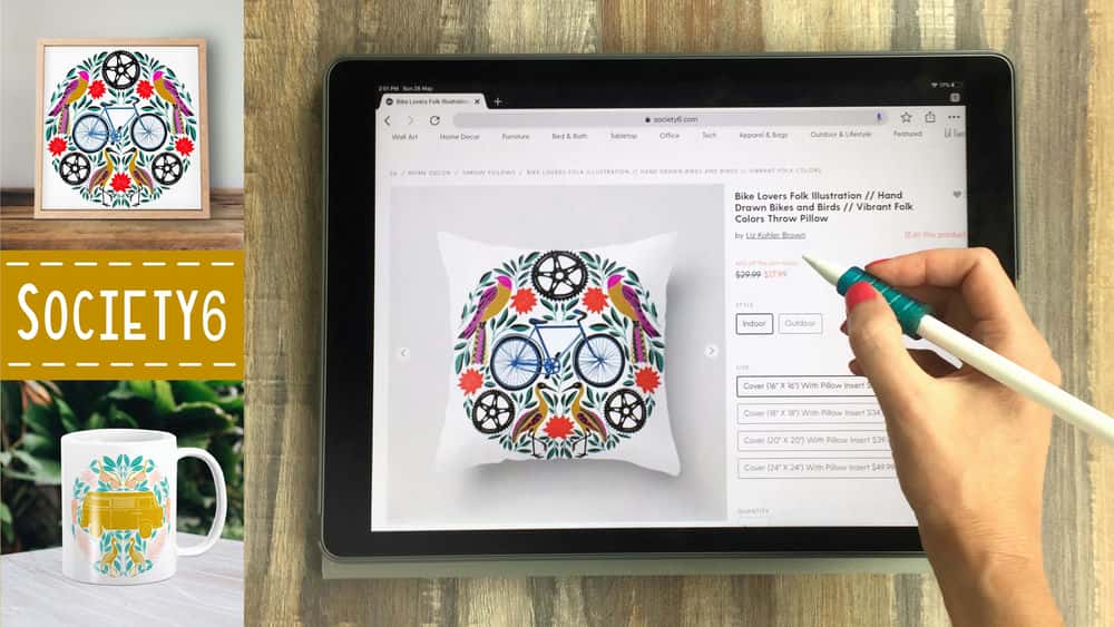 آموزش Society6 for iPad Artists and Designers: Sizes, Orientations, and Mockups Shareable