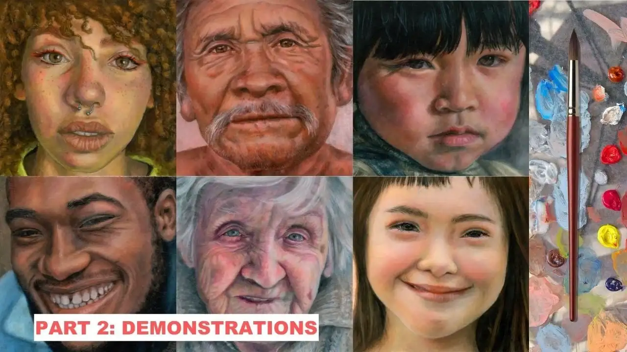 آموزش نقاشی پرتره واقعی برای مبتدیان - تظاهرات