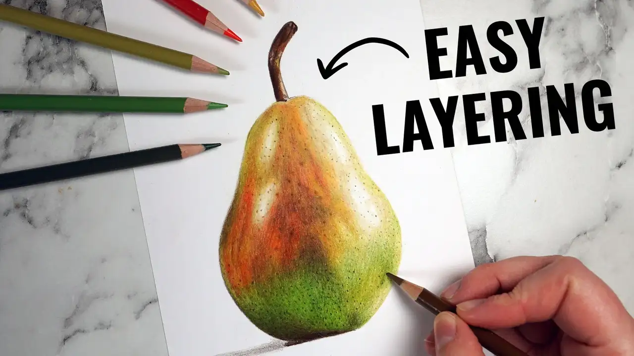 آموزش راهنمای مبتدیان برای لایه گذاری با مداد رنگی: نقاشی های واقعی