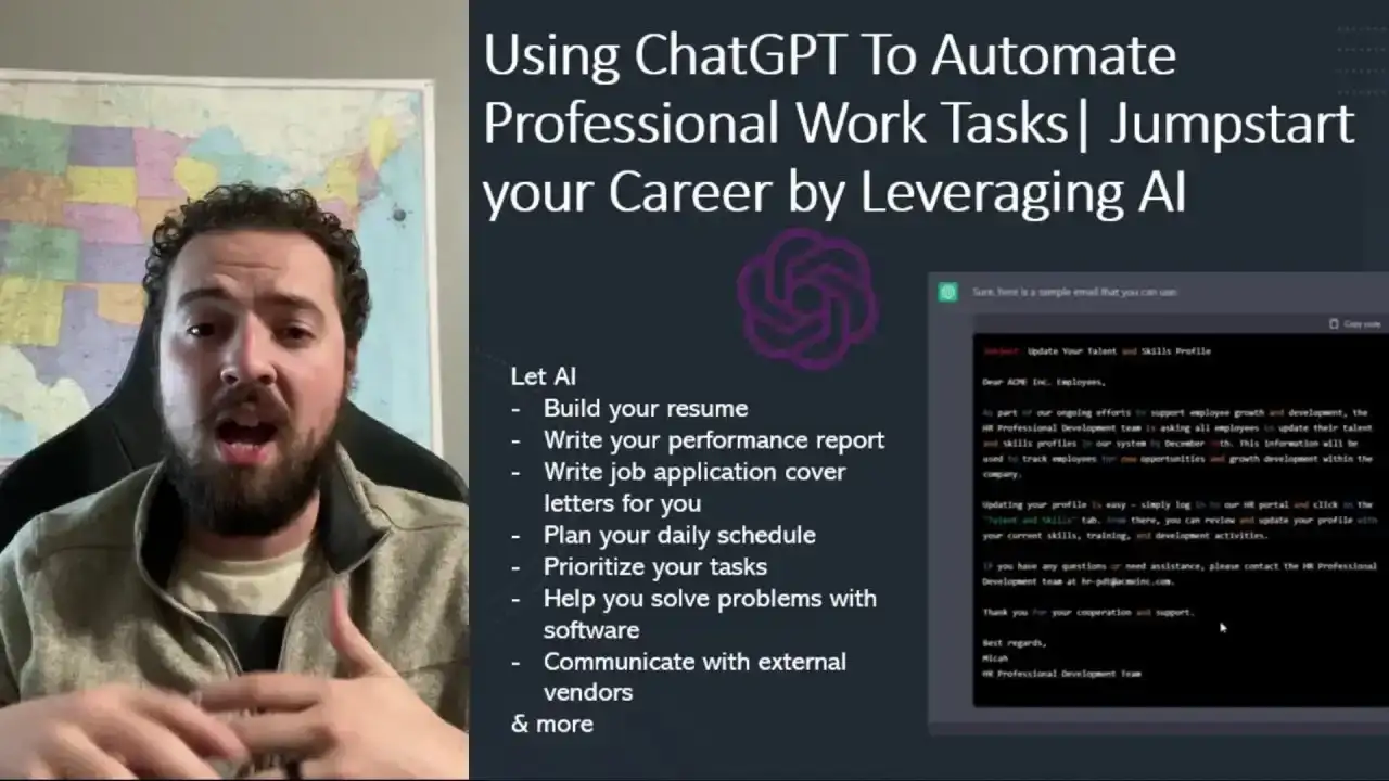 آموزش استفاده از ChatGPT برای خودکارسازی وظایف کاری حرفه ای | با استفاده از هوش مصنوعی، حرفه خود را شروع کنید