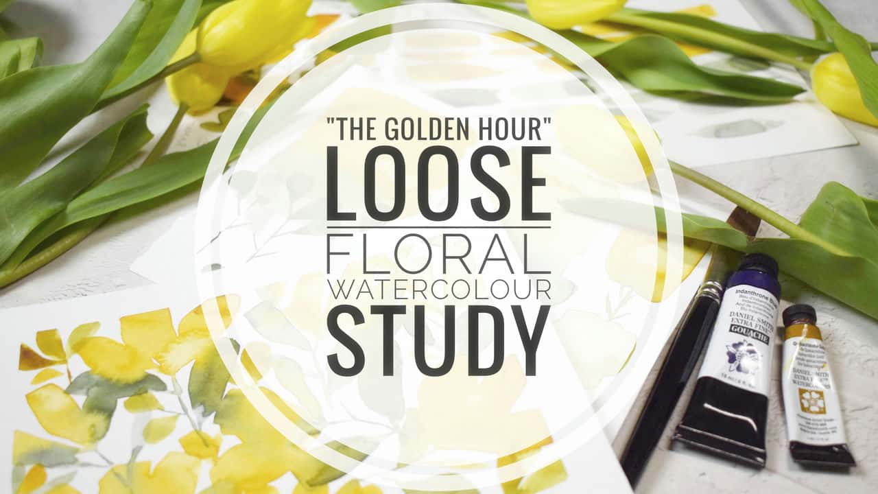 آموزش "ساعت طلایی" مطالعه آبرنگ گل آزاد