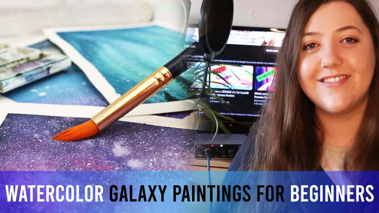 آموزش 5 نقاشی با آبرنگ کهکشان برای مبتدیان
