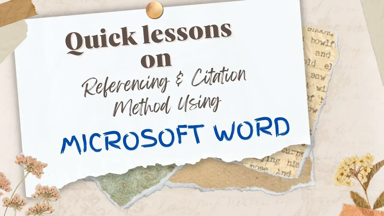 آموزش درس سریع روش ارجاع و استناد با استفاده از Microsoft Word
