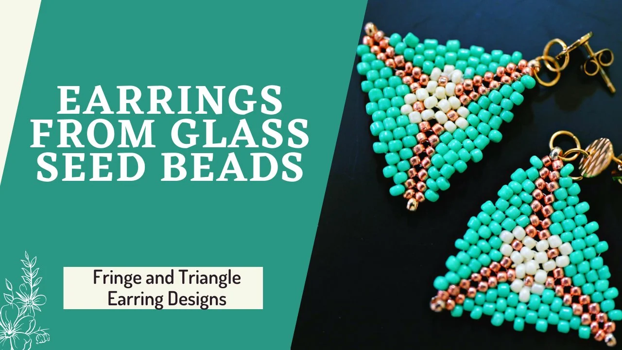 آموزش جواهرات دانه دانه - گوشواره حاشیه ای و گوشواره مثلثی برای مبتدیان