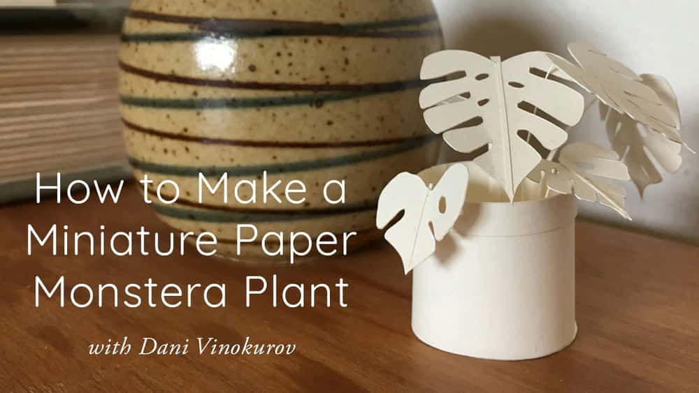 آموزش چگونه یک گیاه مونسترای کاغذی مینیاتوری درست کنیم