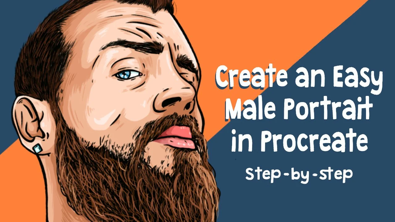 آموزش یک پرتره آسان مرد در Procreate ایجاد کنید