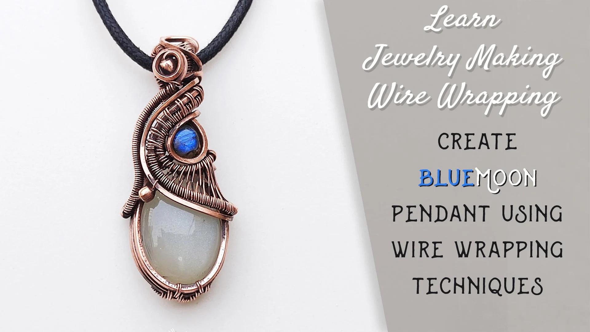 آموزش Wire Wrapping Jewelry Making: Create Wire Wrapped Blue Moon آویز بیاموزید Wire Wraping Jewellery