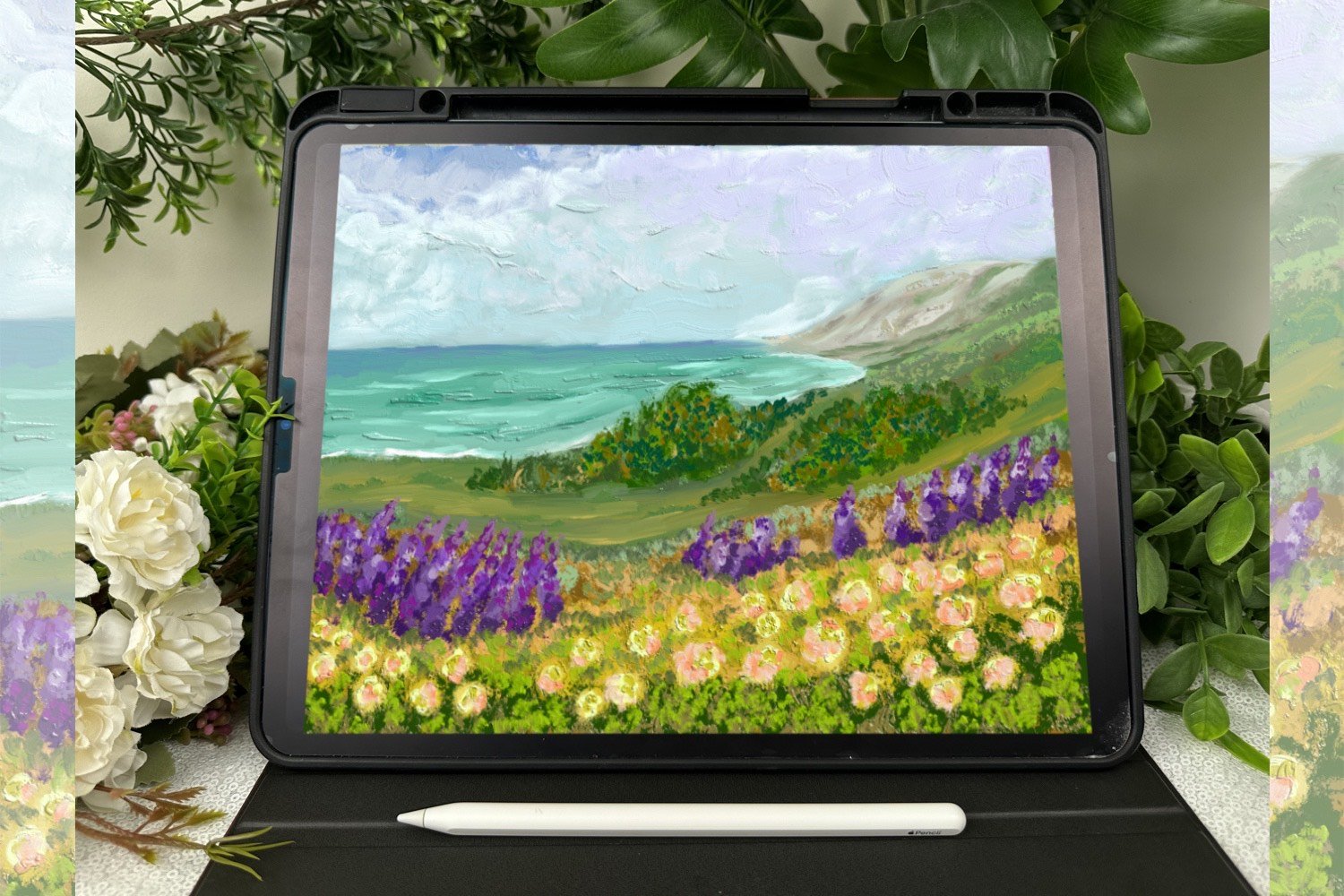 آموزش نقاشی دیجیتال منظره ساحلی در Artset