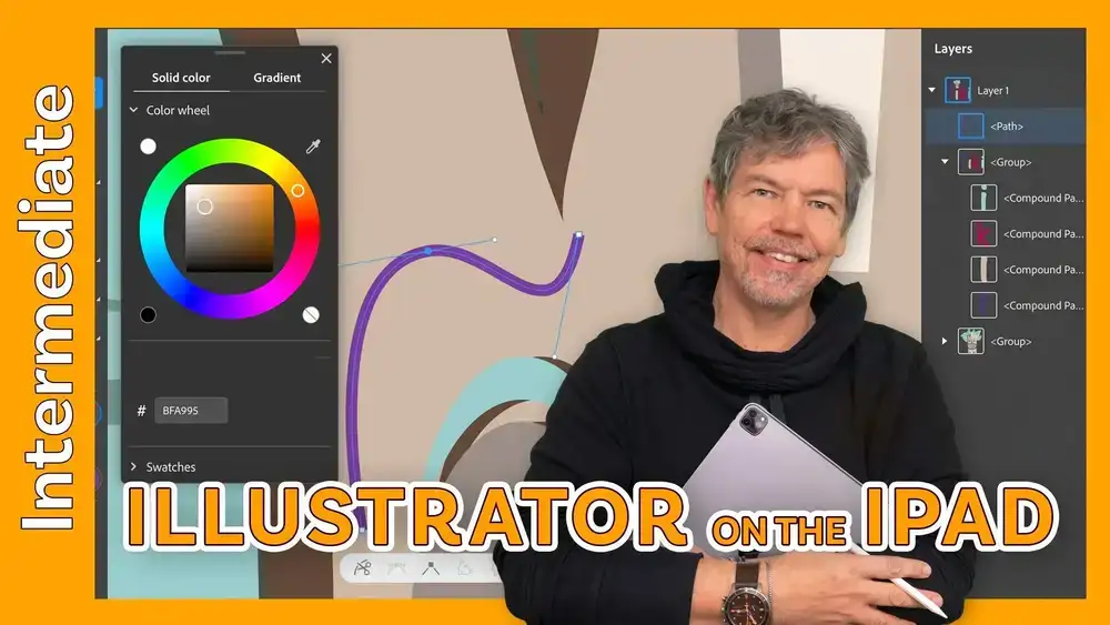 آموزش دوره متوسط ​​​​در Adobe Illustrator در iPad