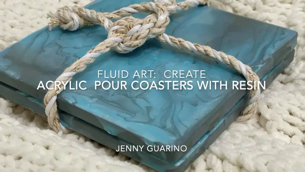 آموزش Fluid Art: زیر لیوانی رنگی اکریلیک با رزین در رنگ ها و سبک خود بسازید